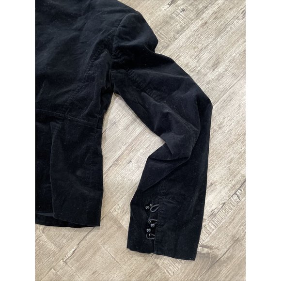 Mossimo Black Velvet 4 Round Button Front Fitted Blazer Jacket Size XS - Picture 10 of 10